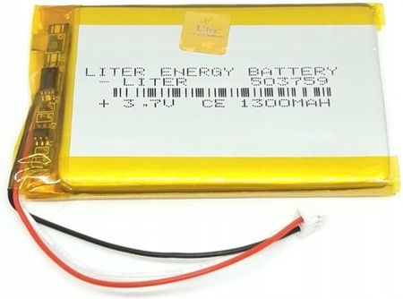Liter Energy Battery Bateria Akumulator 1300Mah 3.7V Li-Poly Ntc Jst