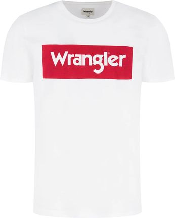 Wrangler T-Shirt Męski Ss Logo Tee White W742Fk989
