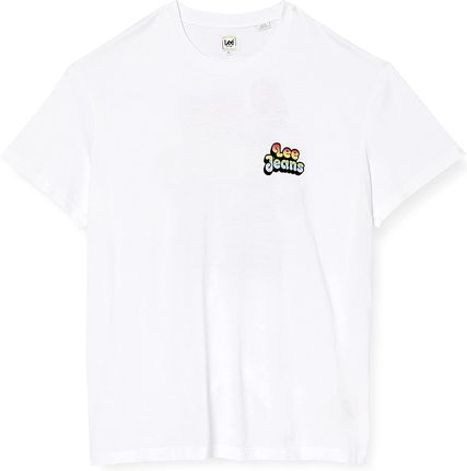 Lee Pride Tee Chest Grap Męski T-Shirt White L63Gfe12
