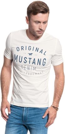 Mustang Tshirt Alex C Print Cloud Dancer 1010716 2020