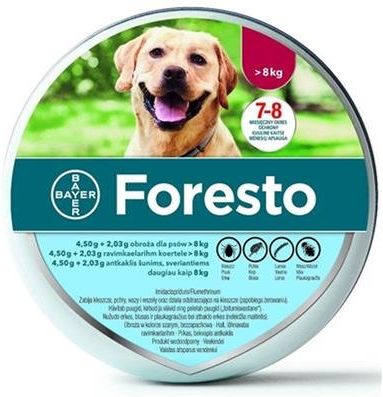 Obroża dla psów kleszce pchły Foresto > 8kg