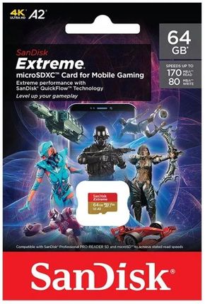 Sandisk Karta Micro Sd 64 Gb Extreme 170/80 Mobile