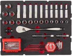 Zdjęcie Milwaukee Wkładka Piankowa Z Nasadkami 1/2" Bitami Udarowymi Adapterem I Kluczami Imbusowymi Do Skrzyni Packout Z Szufladami 70szt. 4932 - Pasym