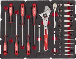 Zdjęcie Milwaukee Wkładka Piankowa Z Nasadkami 1/4" Wkrętakami I Kluczem Do Skrzyni Packout Z Szufladami 35szt. 4932480717 - Dobre Miasto