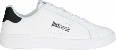 JUST CAVALLI skórzane sneakersy WHITE 2023