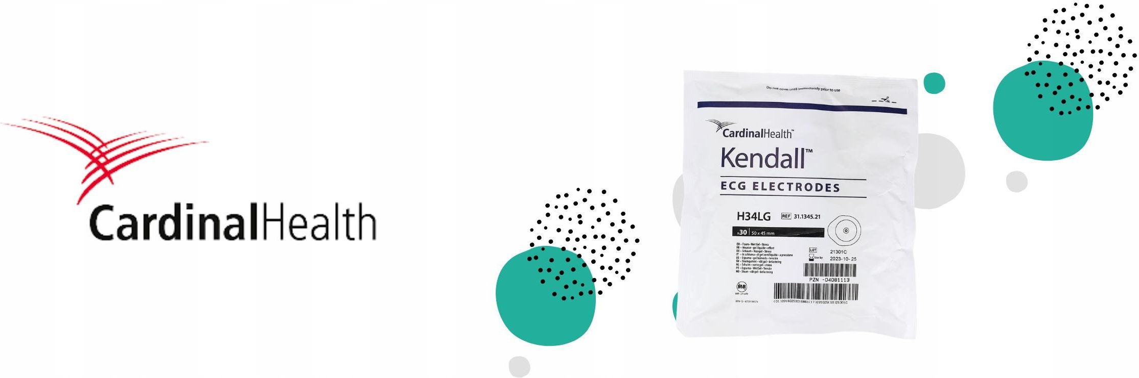 Drobne akcesoria medyczne Elektrody Ekg Kendall H34Sg 50X45mm 30 Sztuk