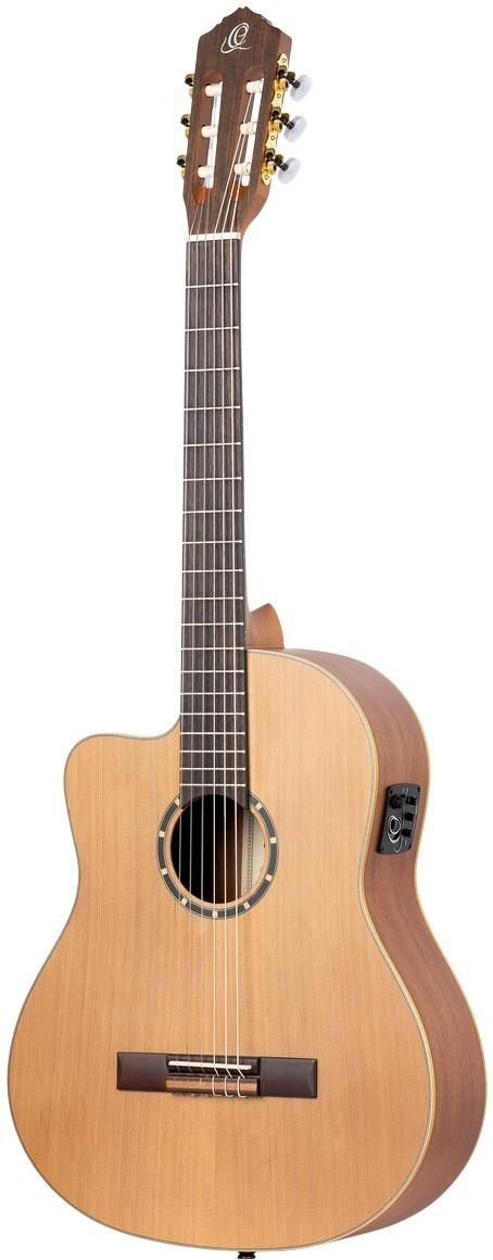 Chitarra Classica Ortega Rce131 4/4 - Top Cedro Massello, Fondo Mogano, Cutaway, Marrone, Con Custodia - Foto 12