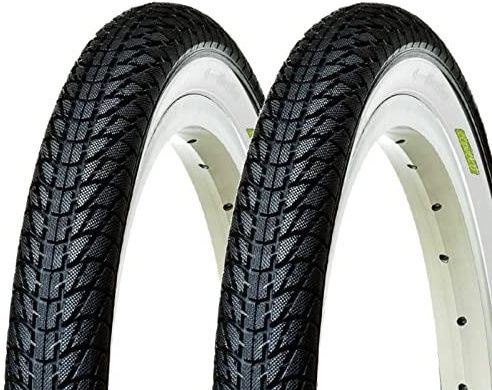 ECOVELO Kit 2 Pneus + Chambres 16 X 1.75 (47-305) Valve Schrader - Vélo Enfant & Graziella !