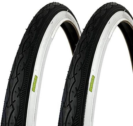 2 Copertoni 24x1 3/8 + Camere D'Aria - Per City Bike Bambino/Donna, Gomma Stradale Bianco Nero - Foto 9