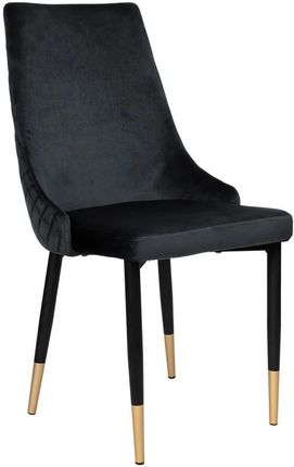 Elior Czarne Welurowe Krzesło W Stylu Glamour Mosi 27894