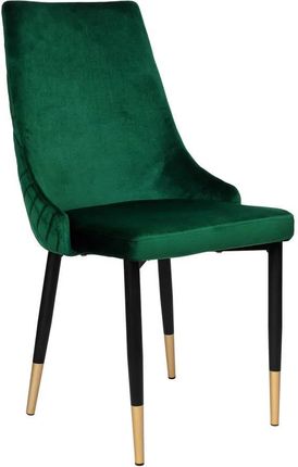 Elior Zielone Krzesło Glamour Z Pikowanym Tyłem Mosi 27900