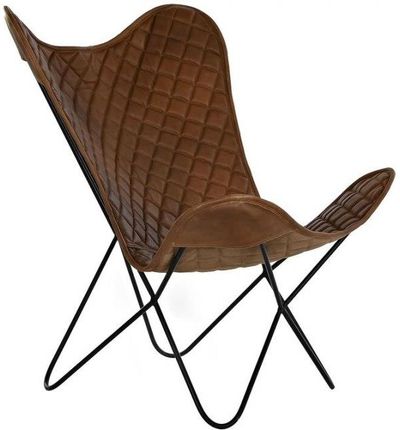 Dkd Home Decor Krzesło Metal Brązowy Skóra Vintage (76X75 91 Cm) 655339