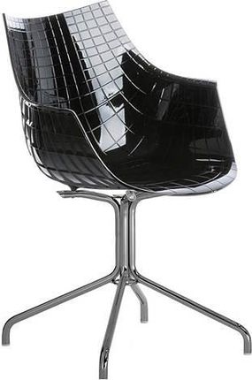 Driade Krzesło Meridiana Czarne Na Stalowej Nodze 141555