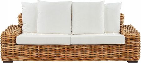Ogrodowa sofa rattanowa z poduszkami