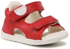 Geox Jungen Sandalen Macchia Boy – Lauflernsandale Aus Leder Mit Klettverschluss & Atmungsaktiver Sohle