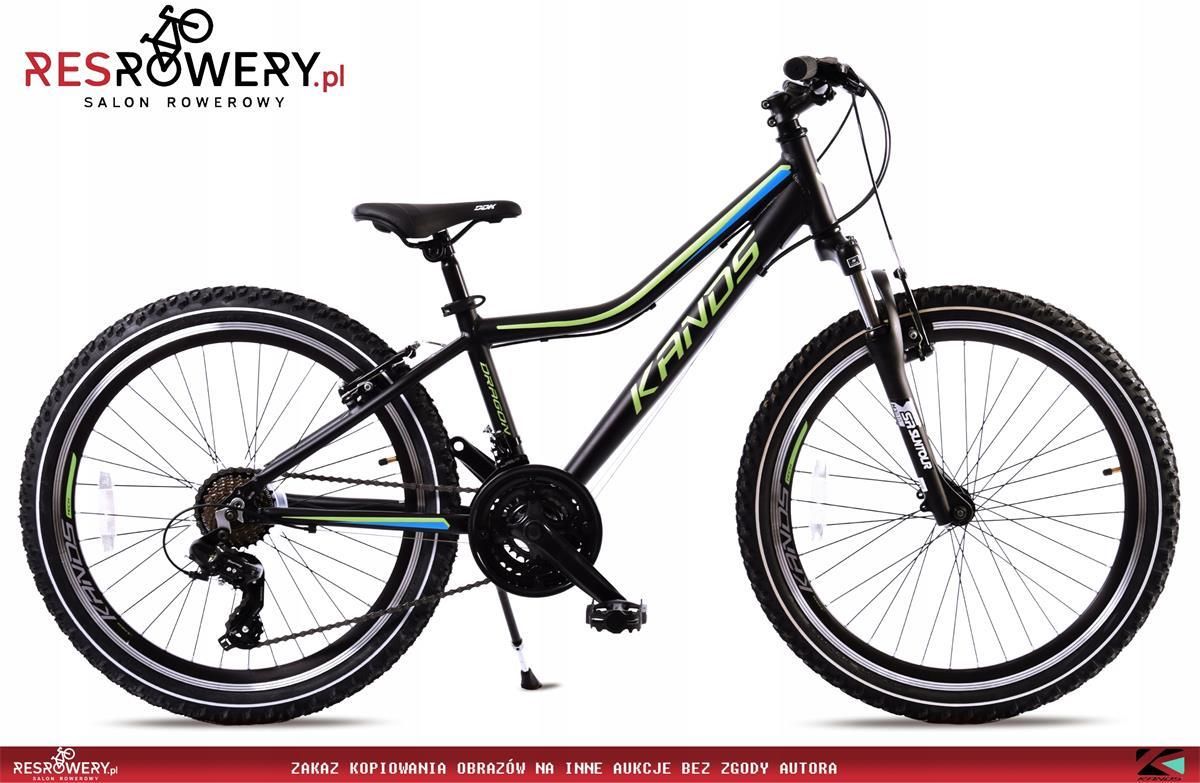 Rower Mtb Jr Kands Dragon Czarno Błękitny 24 2023 Rowery Górskie