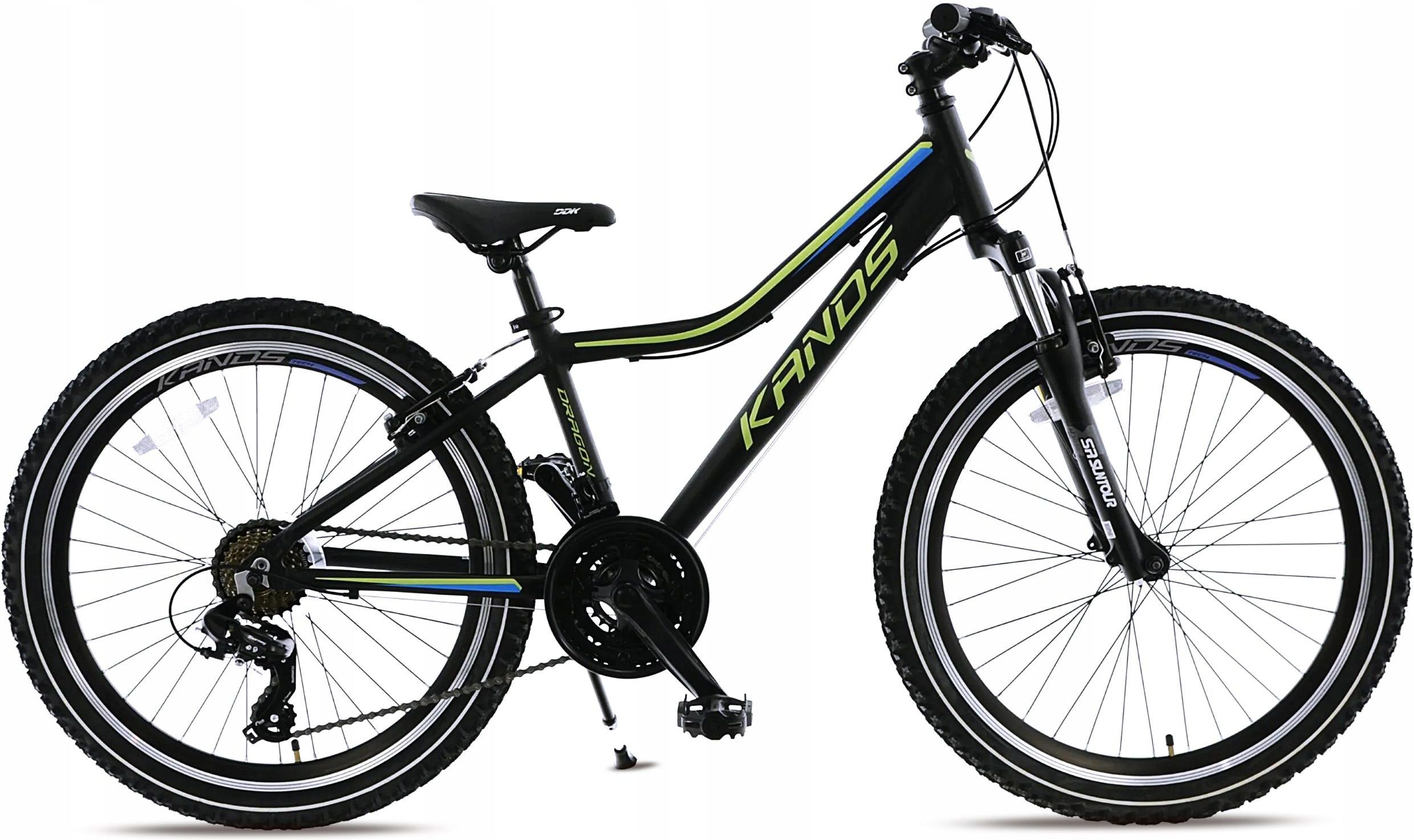 Rower Mtb Jr Kands Dragon Czarno Błękitny 24 2023 Rowery Górskie