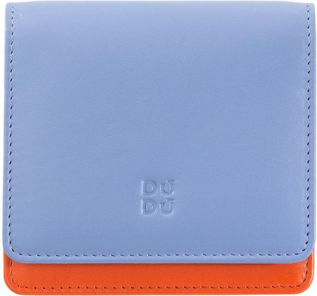 DUDU Ladies Card Purse Small Wallets for Women in Genuine Leather Colored 8 Card Slots Inner Zipper Coin Pocket
