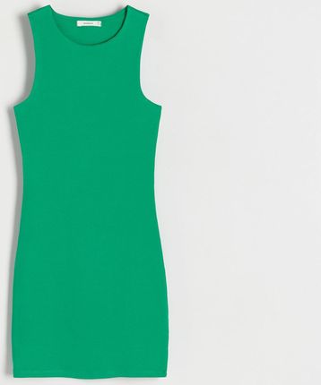 Reserved - Bawełniana sukienka mini - Zielony