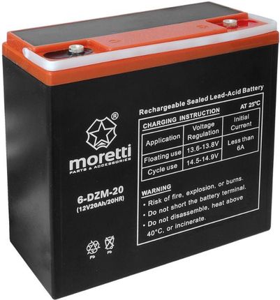 Moretti Akumulator 12V 20Ah 6-Dzm-20 Skuter Elektryczny 5905220805570