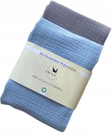 Swanstore Pieluchy Muślinowe Premium 100% Baw. Gots Swan