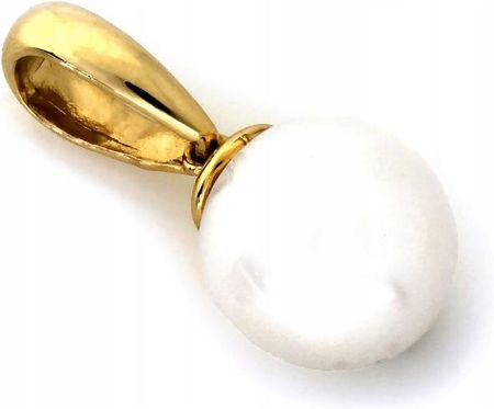 Złota przywieszka 585 subtelna perełka perła