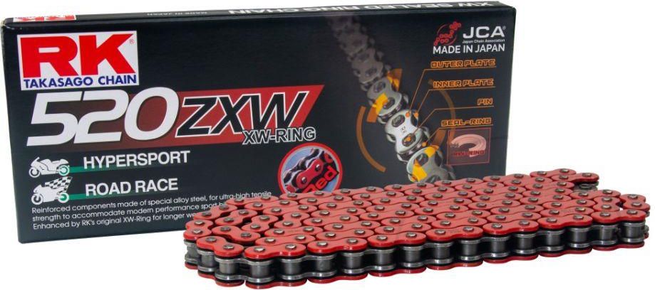 Rk Łańcuch Napędowy 520Zxw/120 Xw-Ring Czerwony Otwarty Z