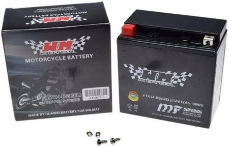 Wilmat Akumulator Żelowy Agm Wm Motor Wtx14-Bs 12V 12Ah