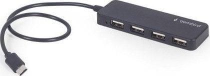 Gembird HUB USB USB-C 4-Portowy (czarny) (UHBCMU2P401)