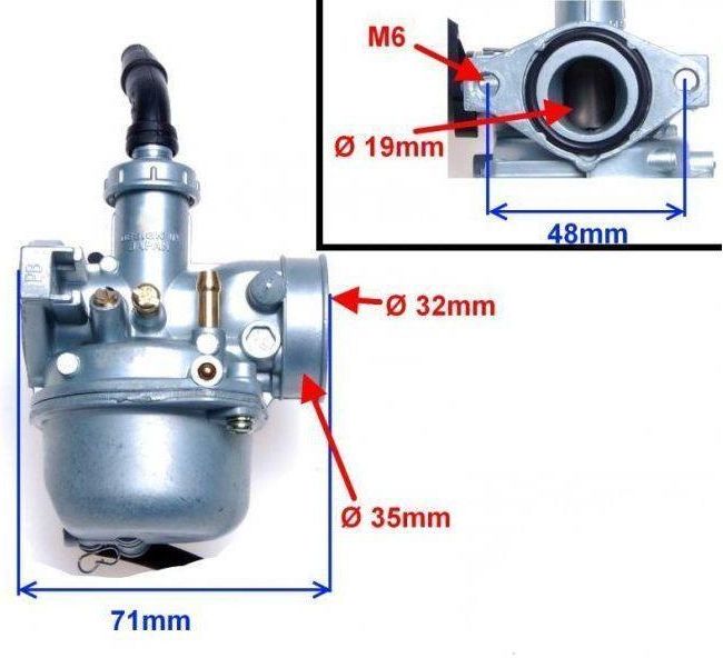 Wilmat Gaźnik 4T 110Cc Chińskie Motorowery I Quady Ssanie Ręczne 152Fmb ...