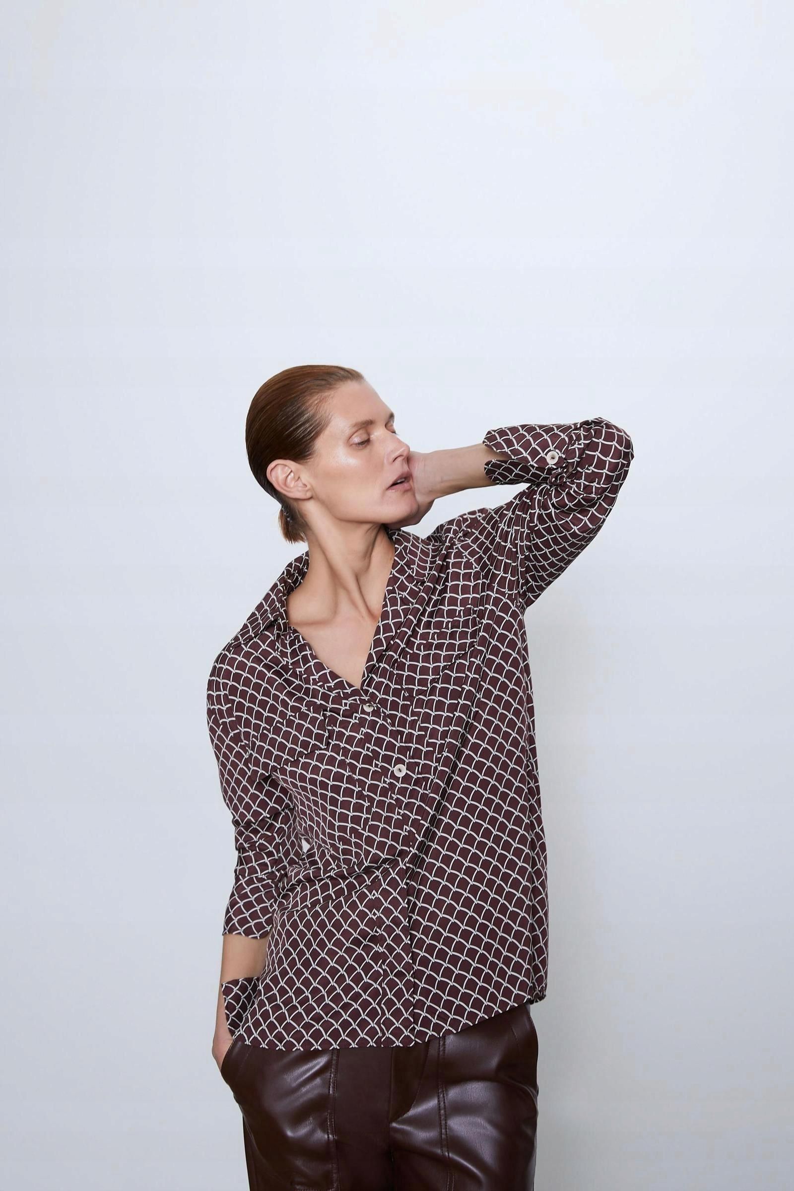 Kieszenie P2C Xxc__s Zara Koszula Print - Ceny i opinie