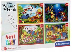 Zdjęcie Clementoni Puzzle Kubuś Puchatek 4w1 - Białystok