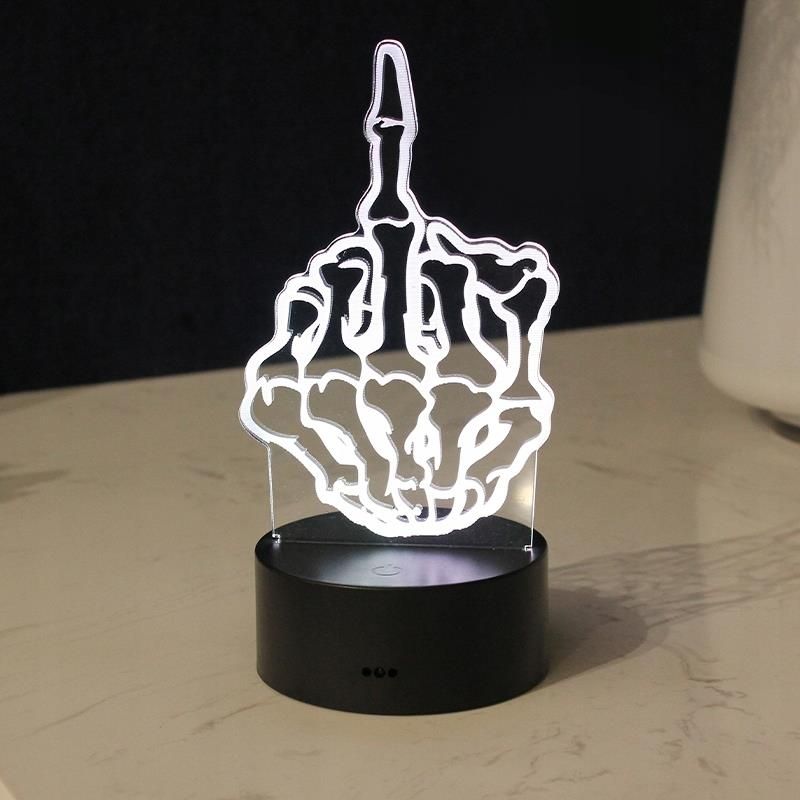 Lampa Lampa 3D Led F**K Szkielet Ghost Rider Skeleton (Audiolider ...