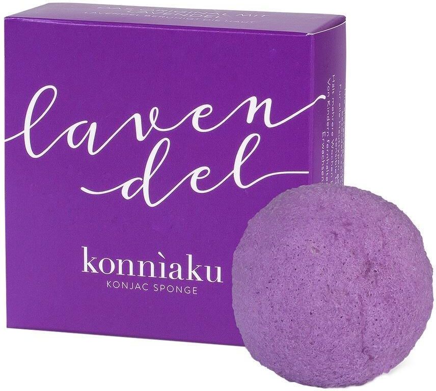 Konniaku Lavender Konjac Sponge Gąbka Do Oczyszczania Twarzy 1 szt