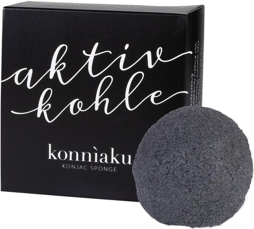 Konniaku Activated Charcoal Konjac Sponge Gąbka Do Oczyszczania Twarzy