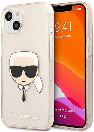 Karl Lagerfeld Klhcp13Skhtuglgo Iphone 13 Mini 5,4" Złoty/Gold Hardcase Glitter Karl`S Head