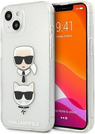 Karl Lagerfeld Klhcp13Skctugls Iphone 13 Mini 5,4" Srebrny/Silver Hardcase Glitter Karl`S Choupette