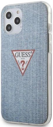 Guess Denim Triangle Lt Etui Iphone 12 Pro Max Niebieski