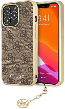 Guess Guhcp13Xgf4Gbr Iphone 13 Pro Max 6,7" Brązowy/Brown Hardcase 4G Charms Collection