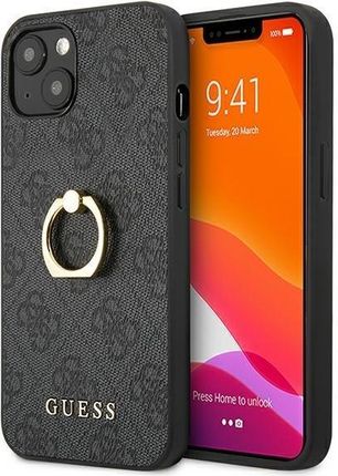 Guess Guhcp13S4Gmrgr Iphone 13 Mini 5,4" Szary/Grey Hardcase 4G With Ring Stand