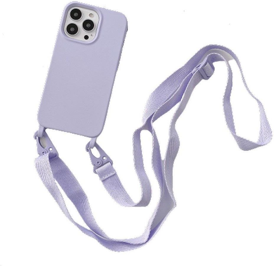 D Pro Crossbody Silicone Case Xl Strap Etui Z Paskiem Do Iphone 13 Pro Lilac Etui Na Telefon