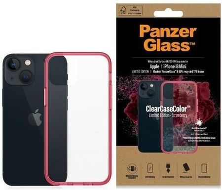 Panzerglass Clearcase Iphone 13 Mini 5.4" Antibacterial Military Grade Strawberry 0330