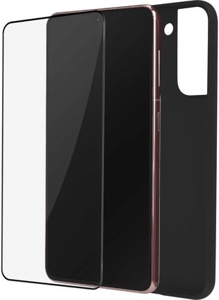 Avizar Etui Do Samsunga Galaxy S22 Soft Czarne I Szkło Hartowane 9H Clear
