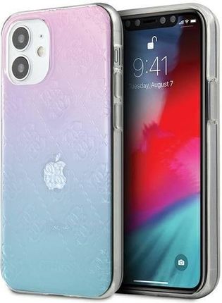 Guess Guhcp12S3D4Ggbp Iphone 12 Mini 5,4" Niebiesko-Różowy/Blue Pink Hardcase 4G 3D Pattern Collection