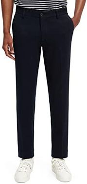 Scotch & Soda Męskie spodnie Mott-Super Slim-Fit Classic Yarn-Dyed Chino, granatowe (navy 004), 36/32