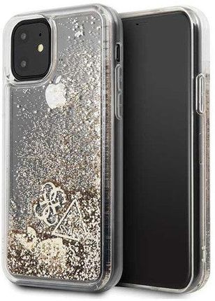 Guess Guohcn61Glhflgo Apple Iphone 11 Gold/Złoty Hardcase Glitter Charms