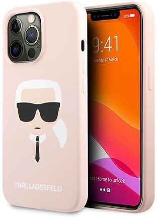 Karl Lagerfeld Klhcp13Xslkhlp Iphone 13 Pro Max 6,7" Jasnoróżowy/Light Pink Hardcase Silicone Karl`S Head
