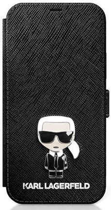 Karl Lagerfeld Klflbkp12Sikmsbk Iphone 12 Mini 5,4" Czarny/Black Book Saffiano Ikonik Metal