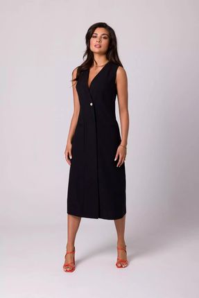 Prosta sukienka w eleganckim stylu (Czarny, S)