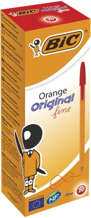 Długopis Orange Original Fine Bic Czerwony Pudełko 20Szt.